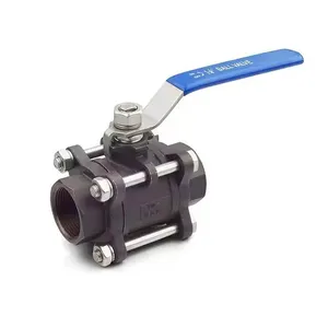 Carbon Steel WCB 3PC Ball Valve With Bsp/BSPT/NPT Thread thumbnail-1