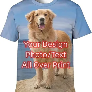 Custom T Shirt 3D All Over Print Personlized T Shirt, Add Your Image/Photo T-Shirt Front/Back Print thumbnail-1