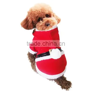 Red Christmas Clothes With Hat for Pet Dog Wear Dog Clothes thumbnail-6