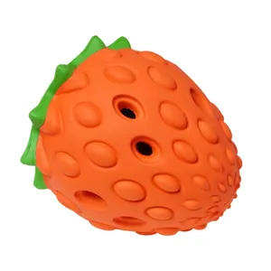 Strawberry Dog Chew Toys Rubber for Pet Teething Durable Dog Toys for Boring Puppy Teething Toys Pet Accessories thumbnail-1