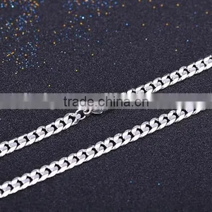 2015 Wholesale Fashion Jewelry Rhodium Plated Curb Chain Necklace thumbnail-4