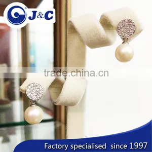 White Real Nature White Pearl Earring,pearl Eardrop,pearl Ear Stud,pearl Ear Nail thumbnail-1