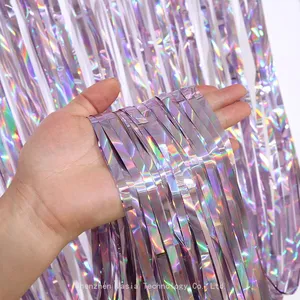 Bulk Themed Foil Curtains - Mermaid/Under Sea/Holographic, Party Supply Curtains thumbnail-5