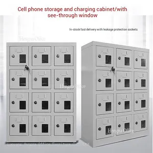 Heavy Duty Cell Phone Storage Cabinet With Multiple USB Ports - Industrial Charging Locker for Workshop Factory thumbnail-5