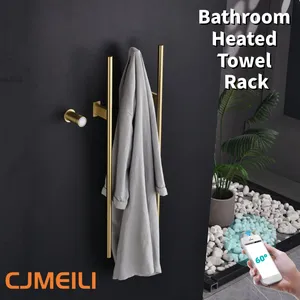 Bathroom Electric Heated Towel Rack, Towel Warmer for Bathroom, Wall Mounted Stainless Steel,5 Colours thumbnail-1