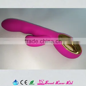 New Arriving Dual Stimulators Vagina Vibrator Sex Toy Silicone Rechargeable Adult Sex Toy for Woman thumbnail-5