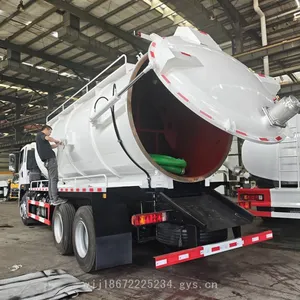 Jiefang 6*4 Rear Double-axle 20-cubic-meter Vacuum Sewage Suction Truck, Liquid Sewage and Fecal Transfer and Suction Truck thumbnail-5