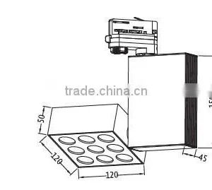 Cheapest High Quality 9X1W LED Aluminium Spot for 4 Wire Track With LED Chips and Driver for Indoor Decoration thumbnail-1