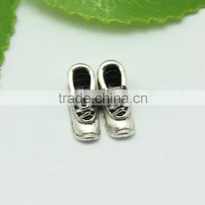 Wholesale 2015 New Style Sport Shoes Shape DIY Anti-silver Creative Bracelets Accessories Metal Zinc Alloy Beads With Holes thumbnail-5