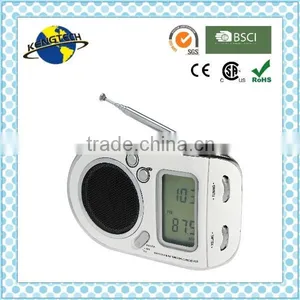Portable AM/FM/SW1-7 9 Band LCD Alarm Clock Radio thumbnail-1