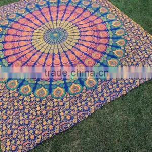 Elephant Tapestry Bed Sheets Jaipur Print Sheeting Bed Sheets thumbnail-4
