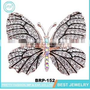 New Design Beautiful Color Rhinestone Butterfly Sahpe Brooch thumbnail-1