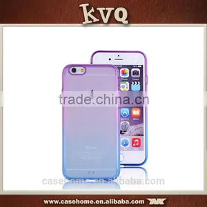 Plastic Mobile Phone Case for Samsung Galaxy s6 Gradient Colors Transparent Tpu Case Cover thumbnail-1
