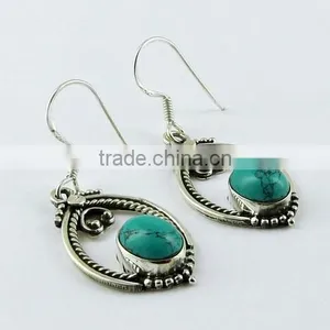 Outstanding Look Turquoise 925 Sterling Silver Earring thumbnail-1