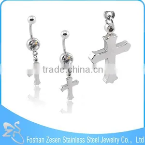 Professional OEM Factory Surgical Steel Crystal Hanging Letter Belly Button Ring thumbnail-4