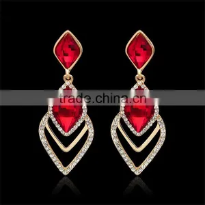 2016 New Arrival Crystal Drop Earrings For Women Brinco Wedding Earring Vintage Boucles Oreille Ruby-jewelry thumbnail-6