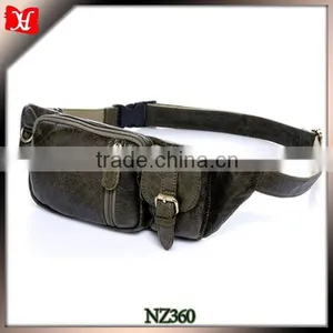 Men Genuine Leather Chest Bag Small Phone Wallet Case Fanny Waist Pack Outdoor Bags thumbnail-1