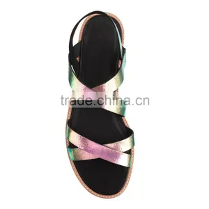 New Product Women Flat Sandal Shoe High Quality Sexy Colorful Women Casual Sandal Charming Lady Sandal thumbnail-1