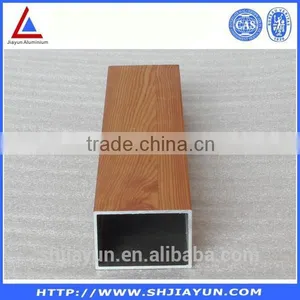 Square Round Tube,rectangle Tube, h Shape I Shape L Shape u Shape Aluminium Profiles With Heat Transfer Paper of Wooden Grain thumbnail-1