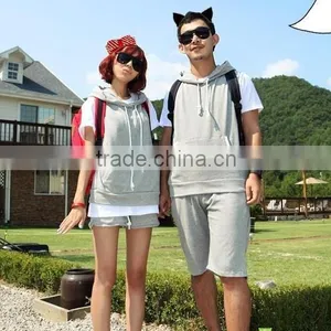 Wholesale Hooded Sweatshirt/couple Lover Sweatshirt Short Sleeve Hoodie thumbnail-1