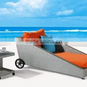 2015 Garden Furniture Beach Chair/wicker Furniture/used Chaise Lounge (DH-9572) thumbnail-1