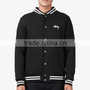 100% Cotton Fleece Varsity Jacket,custom Pure Cotton Fleece Varsity Jacket,customized Cotton Fleece Jacket thumbnail-2