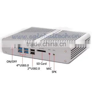 8GB RAM 128GB SSD 1TB HDD Small Server 2 Gigabit Lan/HD MI/COM Core i3 5010U12V Gaming PC Intel HD5500 Fanless Mini PC Windows7 thumbnail-5