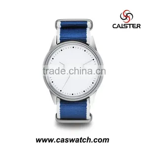 Fancy Quality Men's Watch, Blue Nylon Strap Men's Watch, Minimalist Design Quartz Waterproof Watch thumbnail-1