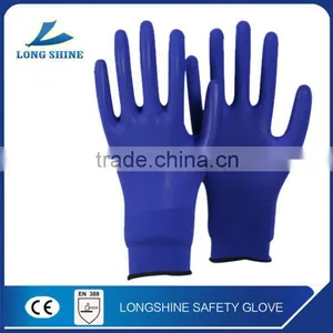 High Quality Oil Resistant 18G Seamless Blue Nylon Inner Gloves Liner Price thumbnail-1
