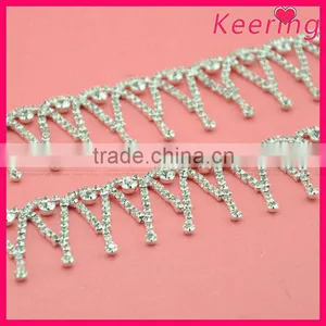 Cheap Fashion Clear Stone Rhinestone Jewelry Chain WRC-216 thumbnail-1