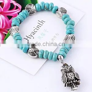 >>NEW SW16573 Promotion Beaded Charm Bracelet Turquoise Bracelet// thumbnail-2