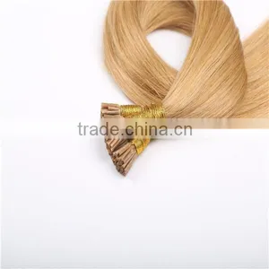 Wholesale Product Keratin Tipped I Tip Hair Extension Brazilian 20inch Pre-Bonded Hair Extensions thumbnail-5