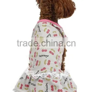 Cute Cherry Design High Quality Female Small Dog Clothes Made in China thumbnail-5