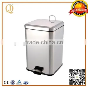 Wholesales Silver Square Kitchen Bin 20L Metal Square Waste Bin for Kitchen thumbnail-1