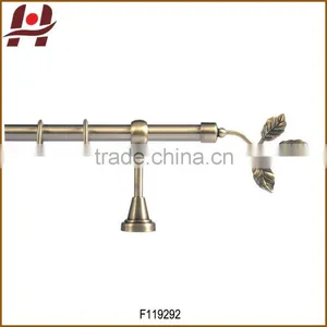 F119292-metal Iron Aluminium Stainless Steel Brass Plated Plain Twisted Extensible Telescopic Window Curtain Poles Rods Pipes thumbnail-1
