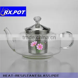 700ml Borosilicate Glass Tea Pot, Clear Tea Glass Pot With Handle thumbnail-3