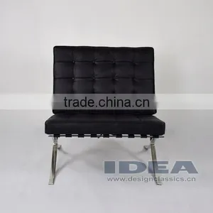 DC2001 Replica Mies Van Der Rohe Barcelona Chair - Black thumbnail-2