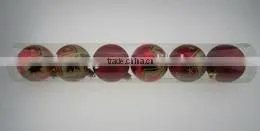 60mm Red Decorative Plastic Xmas Ball thumbnail-1