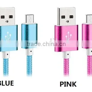 METAL SHELL FAST SPEED NYLON BRAIDED USB CHARGER CABLE FOR ANDROID thumbnail-3