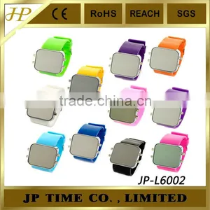 Unisex Fashionable Silicone Sport Mixed Colorful Color Led Mirror Watches thumbnail-1