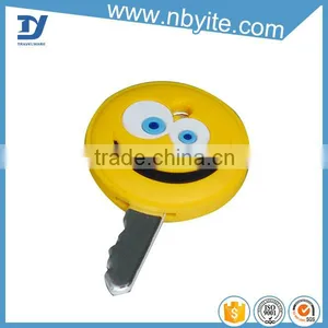Sef of 2 Lovely Smile Face PVC Portable Key Cover, Key Cap, Key Tag thumbnail-1