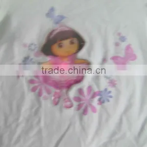 With Lights Sticker Patches Clothes Garment Cartoon Dora Tshirt thumbnail-1