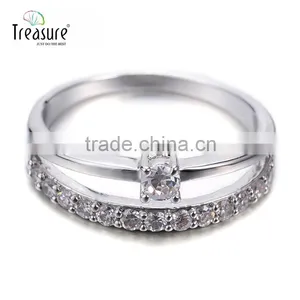 Latest Model Fashion Jewellry Diamond Silver Ring Crystal Jewelry for Girl thumbnail-5