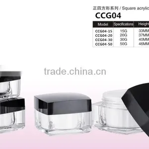 Wholesale Cosmetic Packaging Skincare Bottle Round Colord 15g/30g/50g Acrylic Jars Acrylic Cream Jar thumbnail-3