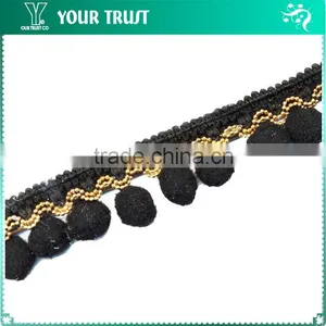 9MM Crystal Rhinestone 9MM Dome Stud Rose Pink Cotton Decorative Tassel Braid Trimming thumbnail-6