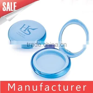 Wholesale Blue Cosmetic Empty Compact Powder Container With Mirror thumbnail-1