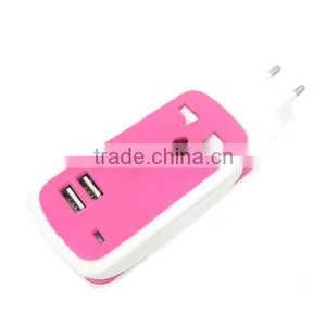 EU Power Outlet Wall With Two Usb for Europe Coutries thumbnail-1