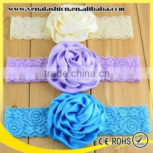 Handmade Knit Big Flower Baby Crochet Headbands thumbnail-1