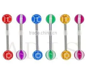 Acrylic Barbell Tongue Ring thumbnail-1