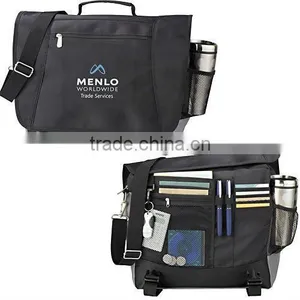 Messenger Computer Bag With Stainless Water Bottle thumbnail-1